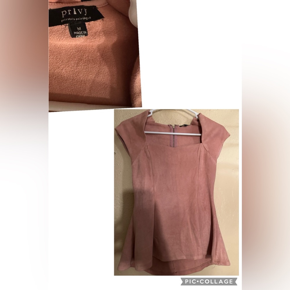 Salmón Peplum Top